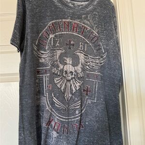HELIX Affilction style graphic skull shirt size large. “domination honor” Helix